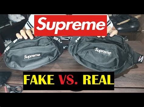 real vs fake supreme waist bag ss18|check if your supreme bag is real.